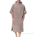 100% cotton hooded poncho beach towel changing robe
